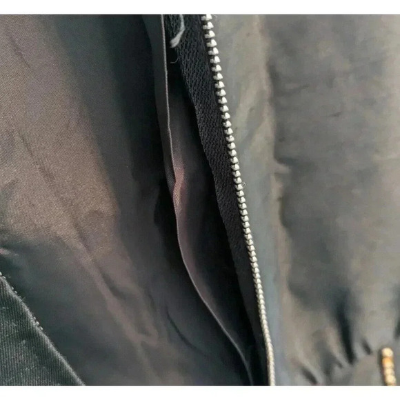 Vintage 1960s Black Gold Beaded Maxi Gown Dress Rhinestone Crystal Textured XS S - Picture 12 of 12